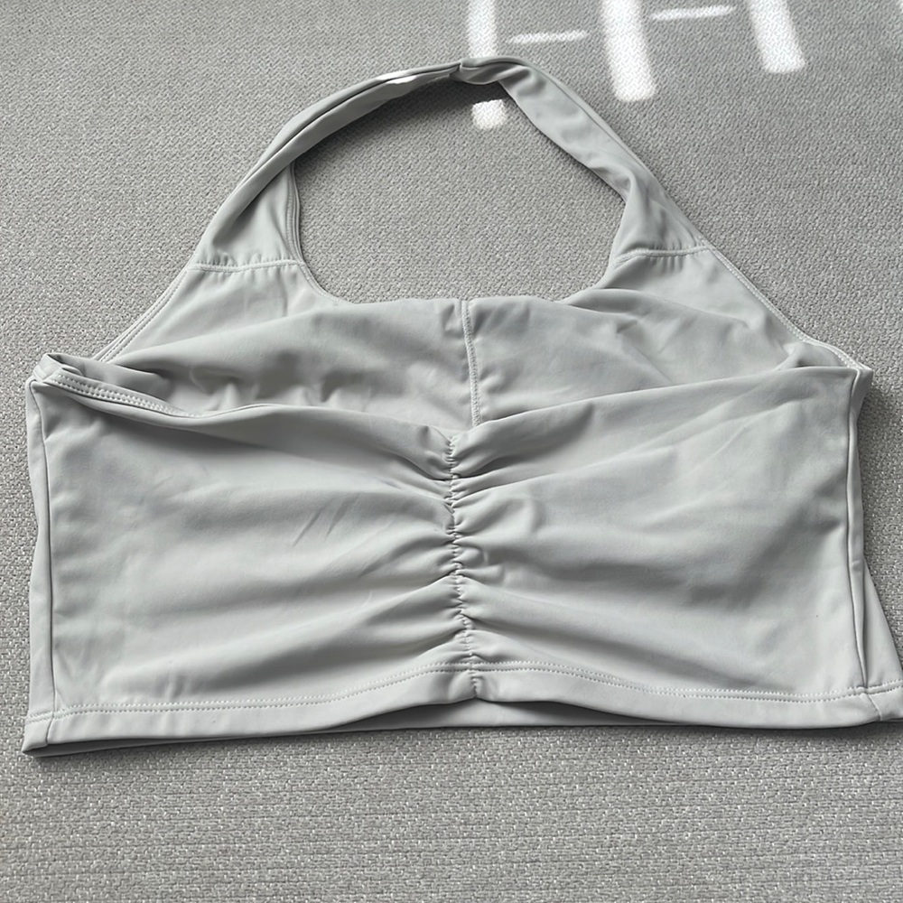 Cream Halter Neck Tank Top